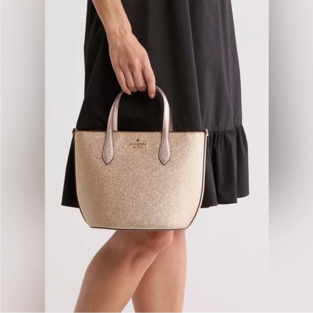 Kate Spade Glitter Gold Satchel Bag - Picture 15 of 16